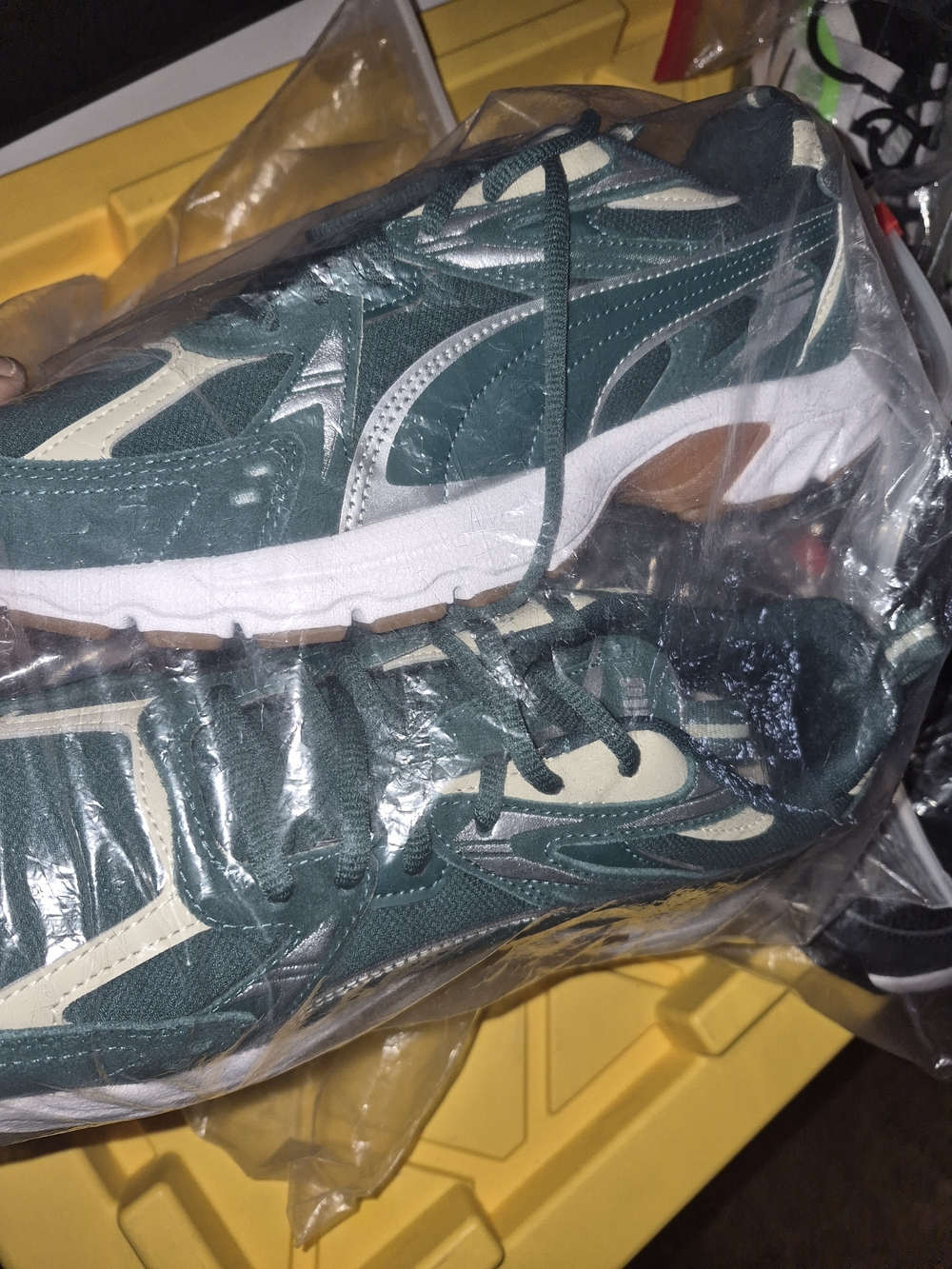 Puma Green and Cream Men’s Sneakers